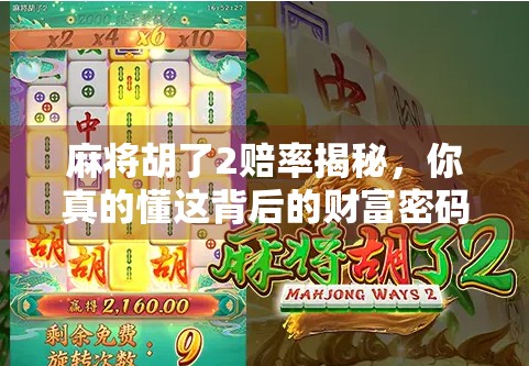 麻将胡了2赔率揭秘，你真的懂这背后的财富密码吗？